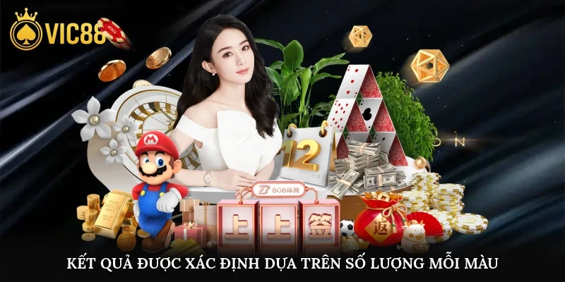 Kết quả được xác định dựa trên số lượng mỗi màu